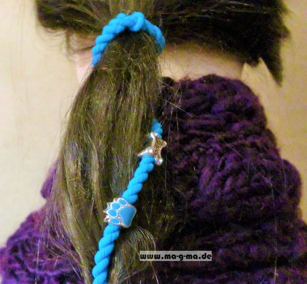 TrisTras SET: 5 x Haar-/Armband + 1 x Haar-/Armband mit 3 St. Beads