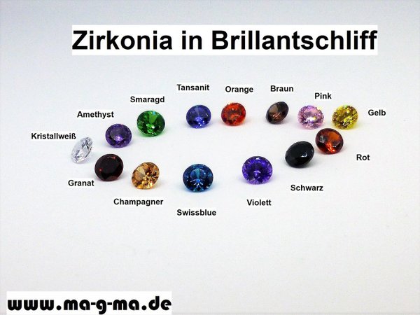 Designer - Ring aus Edelstahl mit Zirkonia oder Stein, mattiert, 12 mmm, Modell Feldberg