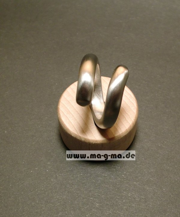 Designer - Ring geschwungen aus Edelstahl,  5 mm, Modell Thurner