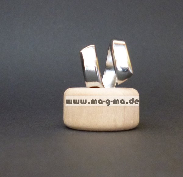 Designer - Ring geschwungen aus Edelstahl, 6 mm, Modell Seebuck
