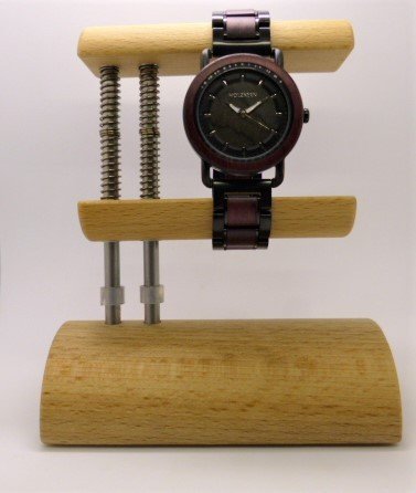 Uhrenhalter aus Buchenholz Designer Version